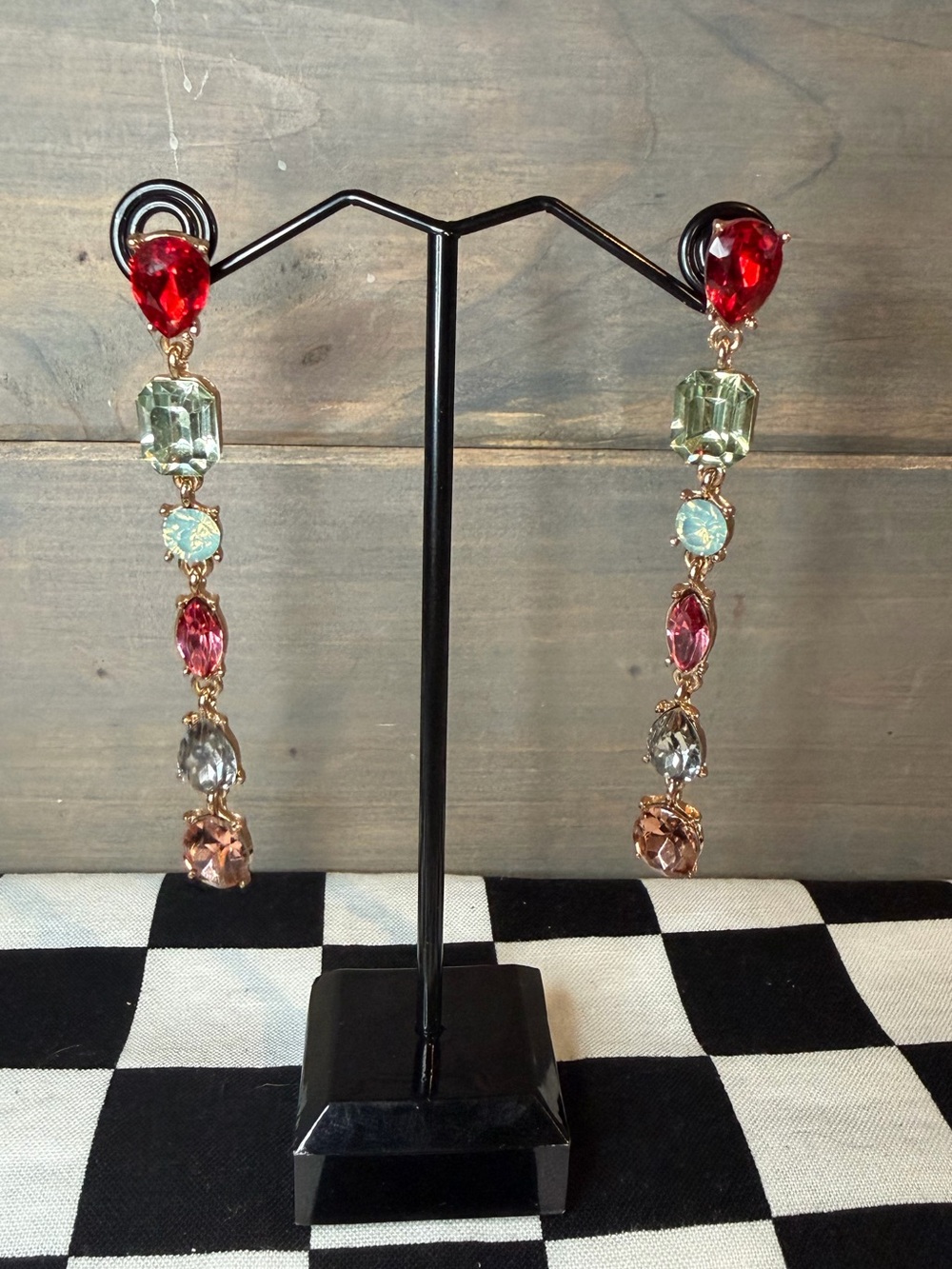 Colorful Crystal Dangle Earrings